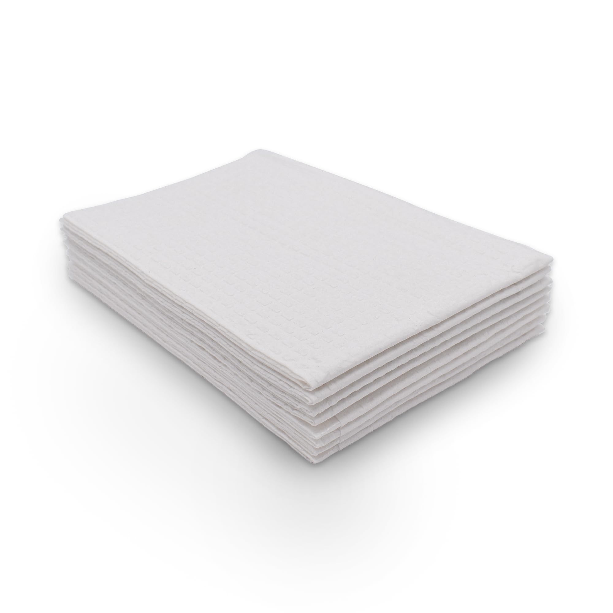 TIDI 917401 Ultimate Disposable Dental Bibs, White, 4 Layers, 13” x 18” (Pack of 500) - 3-Ply Tissue with Poly Back for Leak Protection - Embossed Design - Ideal for Dental Clinics, Nail Salons & Tattoo Studios