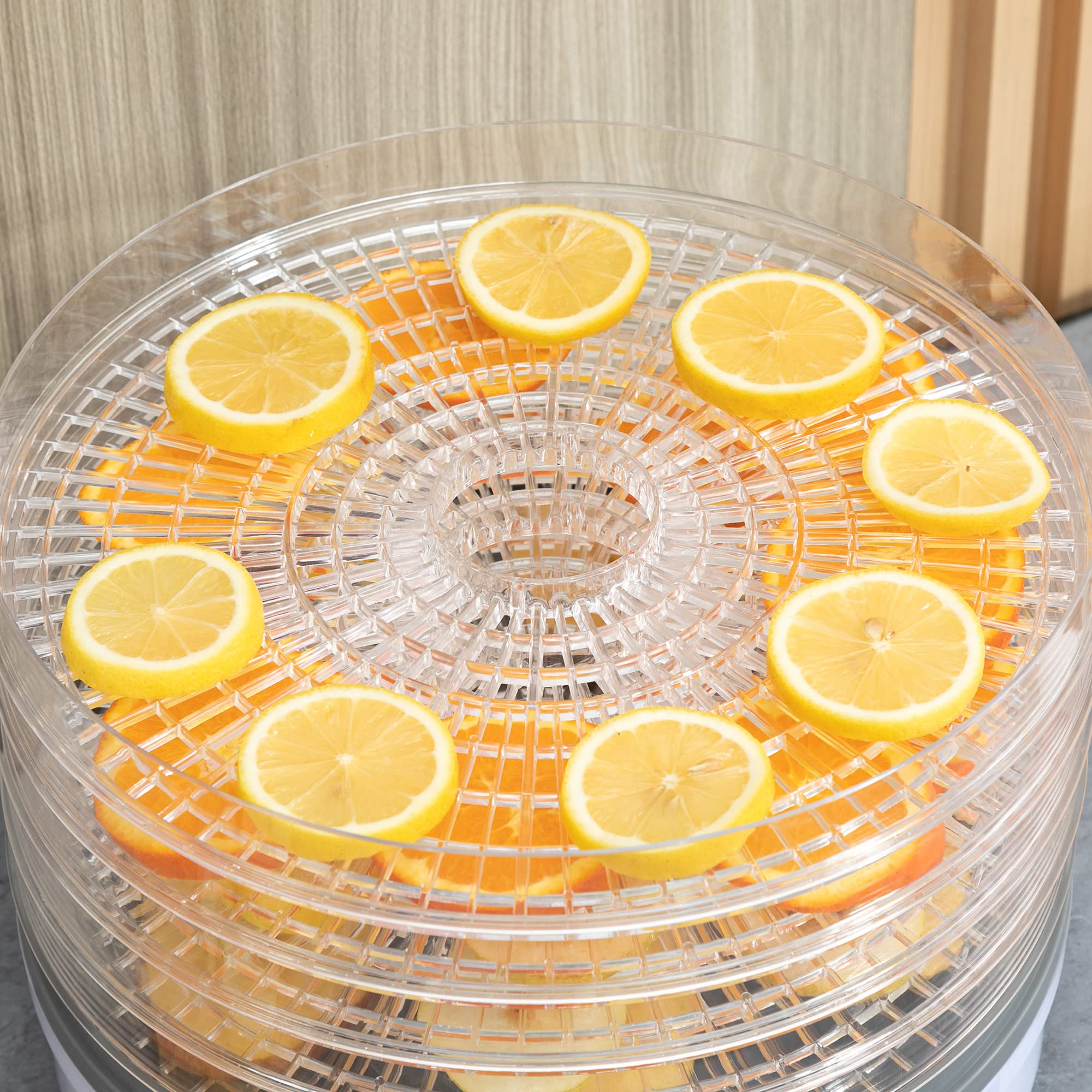 HOMCOM 5-Tier Food Dehydrator Machine - 245W Adjustable Temperature Control for Drying Fruits, Vegetables, Meat, Jerky & Pet Treats - White | Perfect for Home Kitchen, Camping & Healthy Snack Preparation