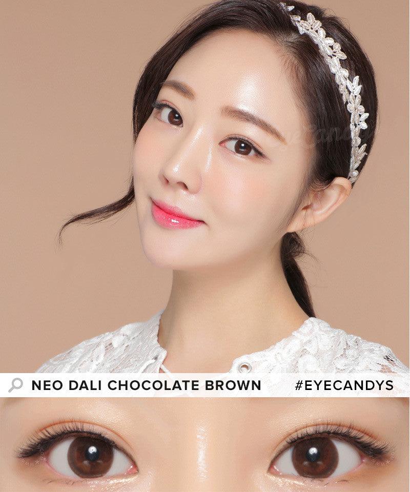 NEO Vision Dali Chocolate Brown Colored Contact Lenses - Natural & Comfortable for Daily Wear, Halloween, Cosplay, and Special Events