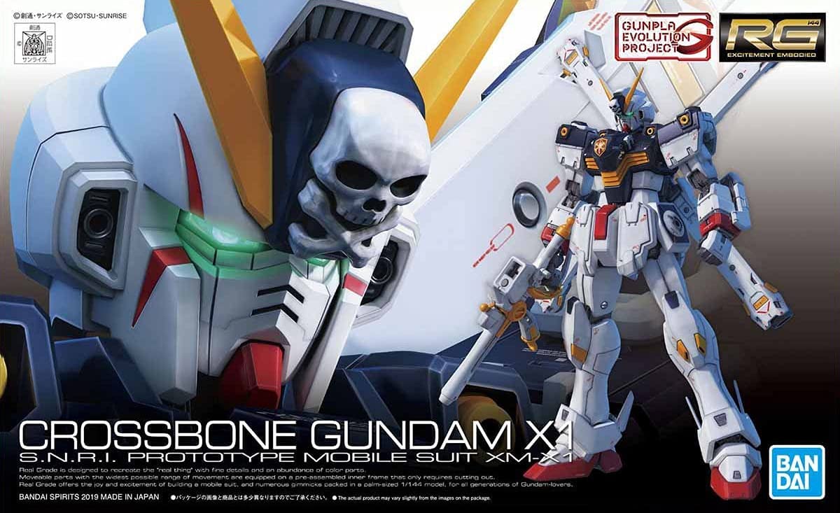 Bandai Gundam Real Grade #31 Crossbone Gundam X1 1/144 Scale Model Kit - Perfect for Collectors & Gundam Enthusiasts, Great for Display & Action Scenes