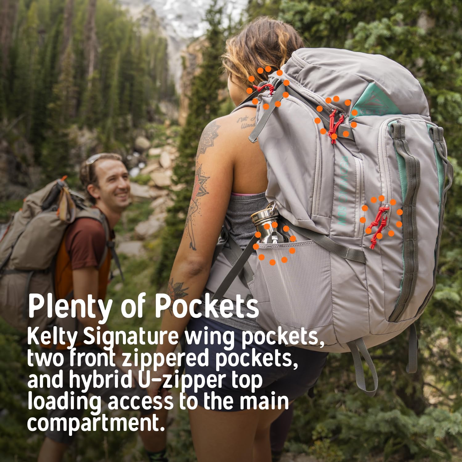 Kelty Redwing 50 Women's 50L Internal Frame Backpack - Lightweight Hiking Backpack for Women, Travel & Backpacking with Adjustable Hip Belt, 2023 Model (Cinnamon) | Perfect for Outdoor Adventures, Camping & Weekend Getaways