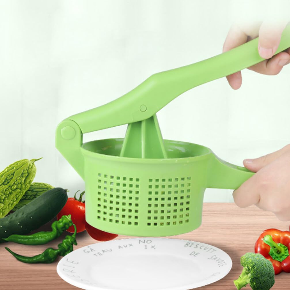 Operitacx Manual Potato Ricer Masher - Heavy Duty Stainless Steel Vegetable & Fruit Press for Perfect Mashed Potatoes, Purees, Baby Food - Ideal for Kitchens, Restaurants, and Home Cooking