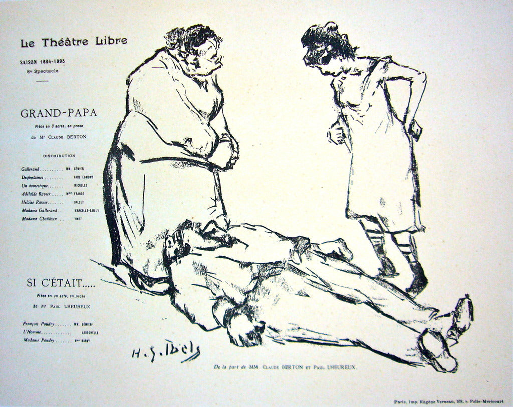 1897 Original French Art Nouveau Poster - Les Programmes Illustres by Grand Papa Ibels - Vintage Art Decor for Home & Office