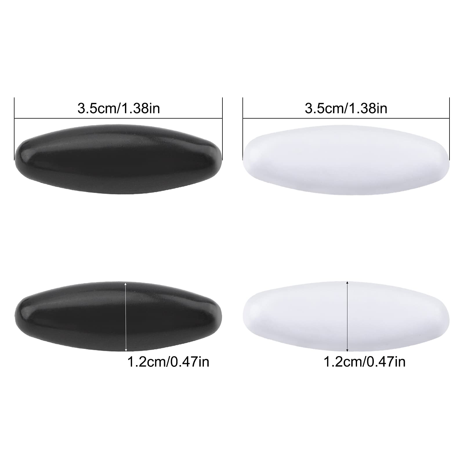 WANDIC Safety Pins 50pcs - Black & White Plastic Cover for Hijab, Scarf & Diaper Pins - Secure Locking for Adults