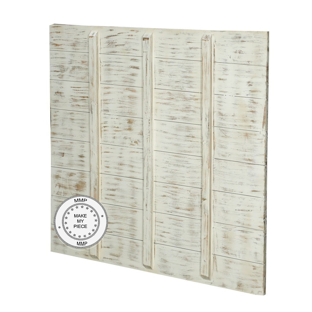 Handcrafted Indian Solid Wood Carved Panel Headboard - Whitewashed Finish for Bedroom Decor | Perfect for Bohemian, Farmhouse & Rustic Style Bedrooms