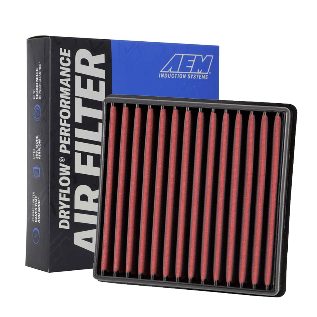 AEM 28-20385 Dryflow Washable Air Filter - High Performance Reusable Air Filter for Cars, Trucks & SUVs - Perfect for Off-Roading, Racing & Daily Driving