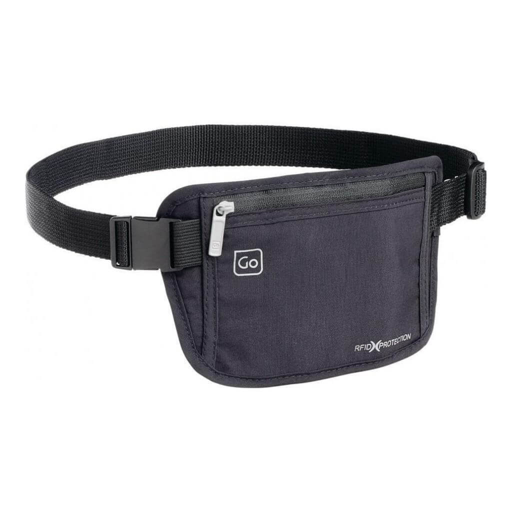 Go Travel RFID Blocking Money Belt - Secure Anti-Theft Waist Pouch for Travel, Shopping & Daily Use | Lightweight & Comfortable for Men & Women