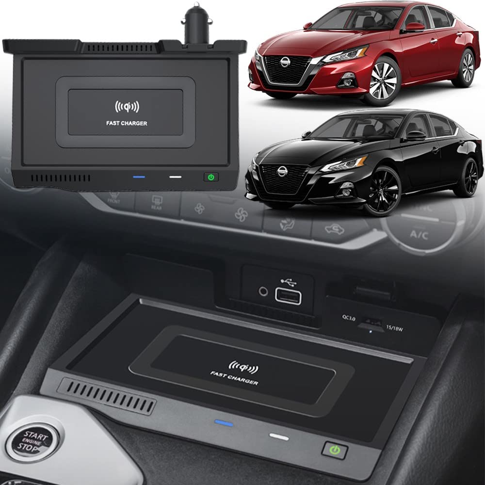 15W Qi Fast Wireless Car Charger for Nissan Altima 2019-2022 - Compatible with L34 Style/S/SR/SV/SL/Platinum/VC-Turbo Models - Perfect for Hands-Free Charging While Driving