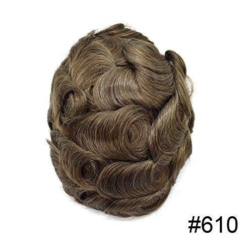 #610 #6 Light Brown With 10% Synthetic Grey-100% Light To Medium Density