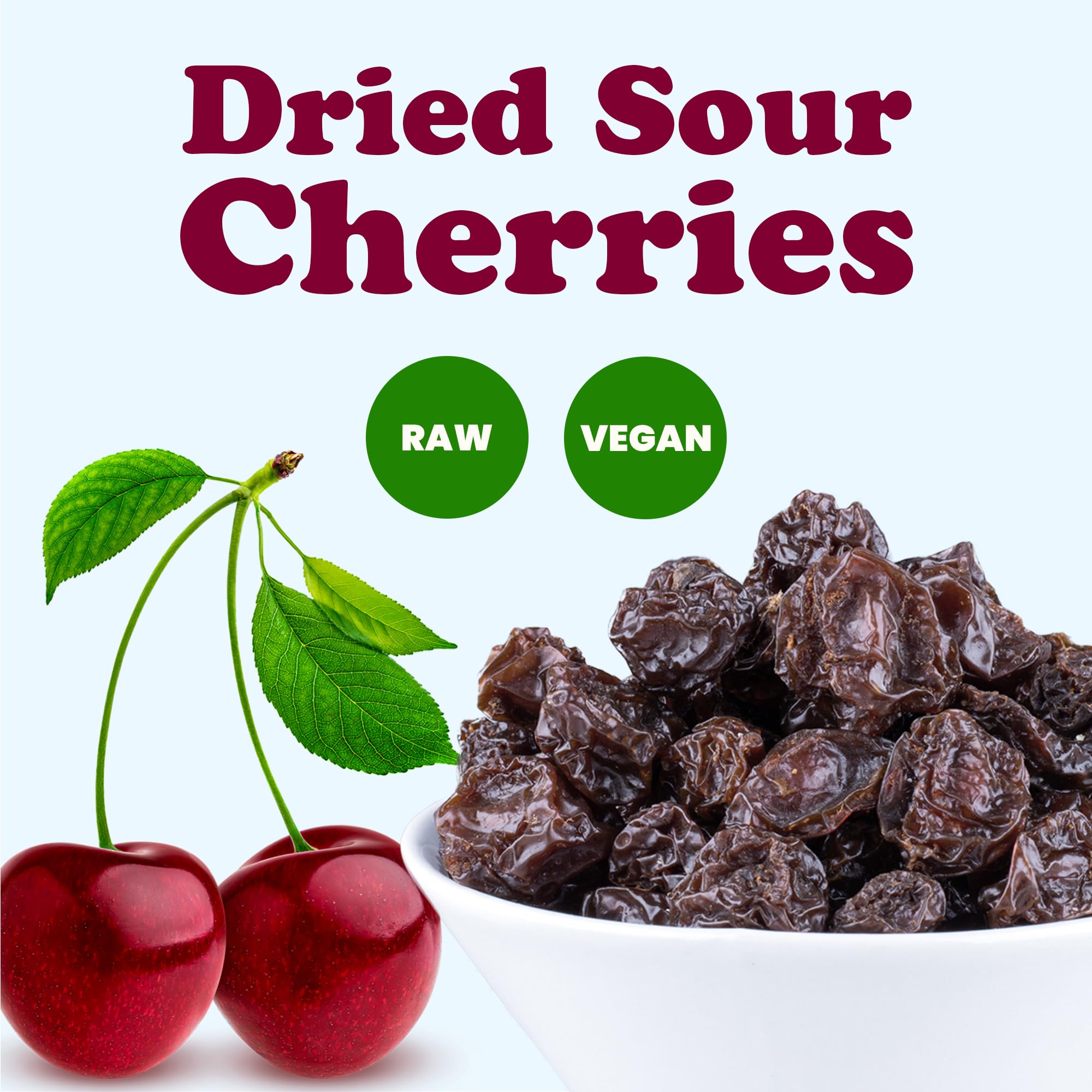 Food to Live - Dried Sour Cherries, 10 Pounds – Tart, Soft & Juicy Natural Snack | Unsulphured, Vegan, Pitted Cherries | Bulk Dried Fruit for Baking, Smoothies & Healthy Snacking