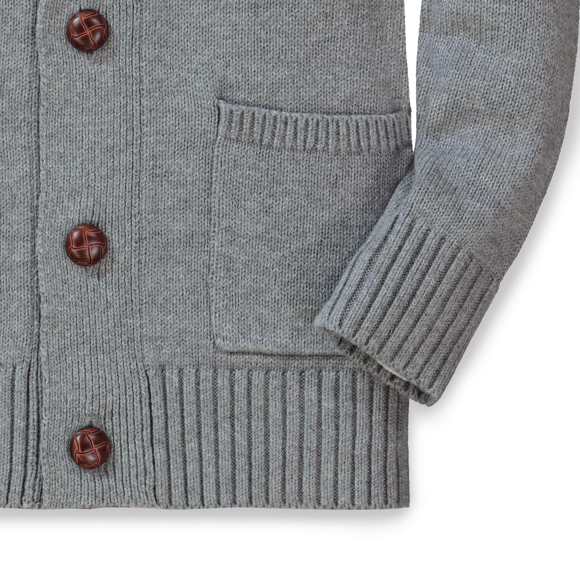 Hope & Henry Boys' Shawl Collar Sweater Cardigan - Soft Knit Pullover for Kids - Cozy Winter & Fall Layering Outfit for School & Family Photos