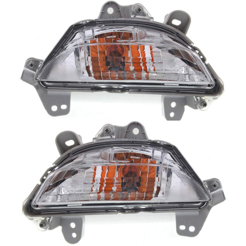 2014-2016 Mazda 3 Sedan Turn Signal & Side Marker Light Pair (Driver & Passenger) with Bulbs - MA2530119 MA2531119 | B45A-51-360A B45A-51-350A - Perfect for Replacement & Car Lighting Upgrade