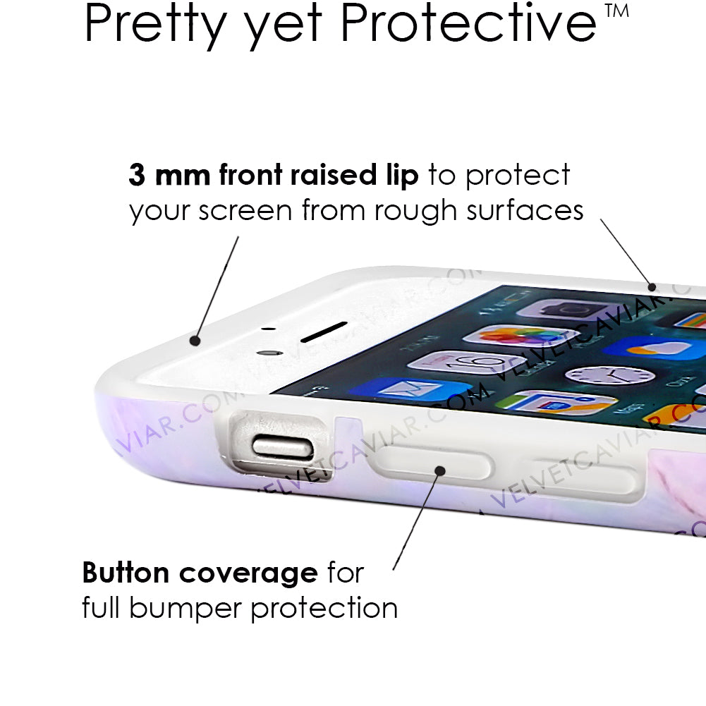 Cotton Candy Marble iPhone Case - Trendy Protective Cover for iPhone 13/14/15 - Soft Matte Finish & Shockproof Design - Perfect for Everyday Use, Travel & Gift Giving