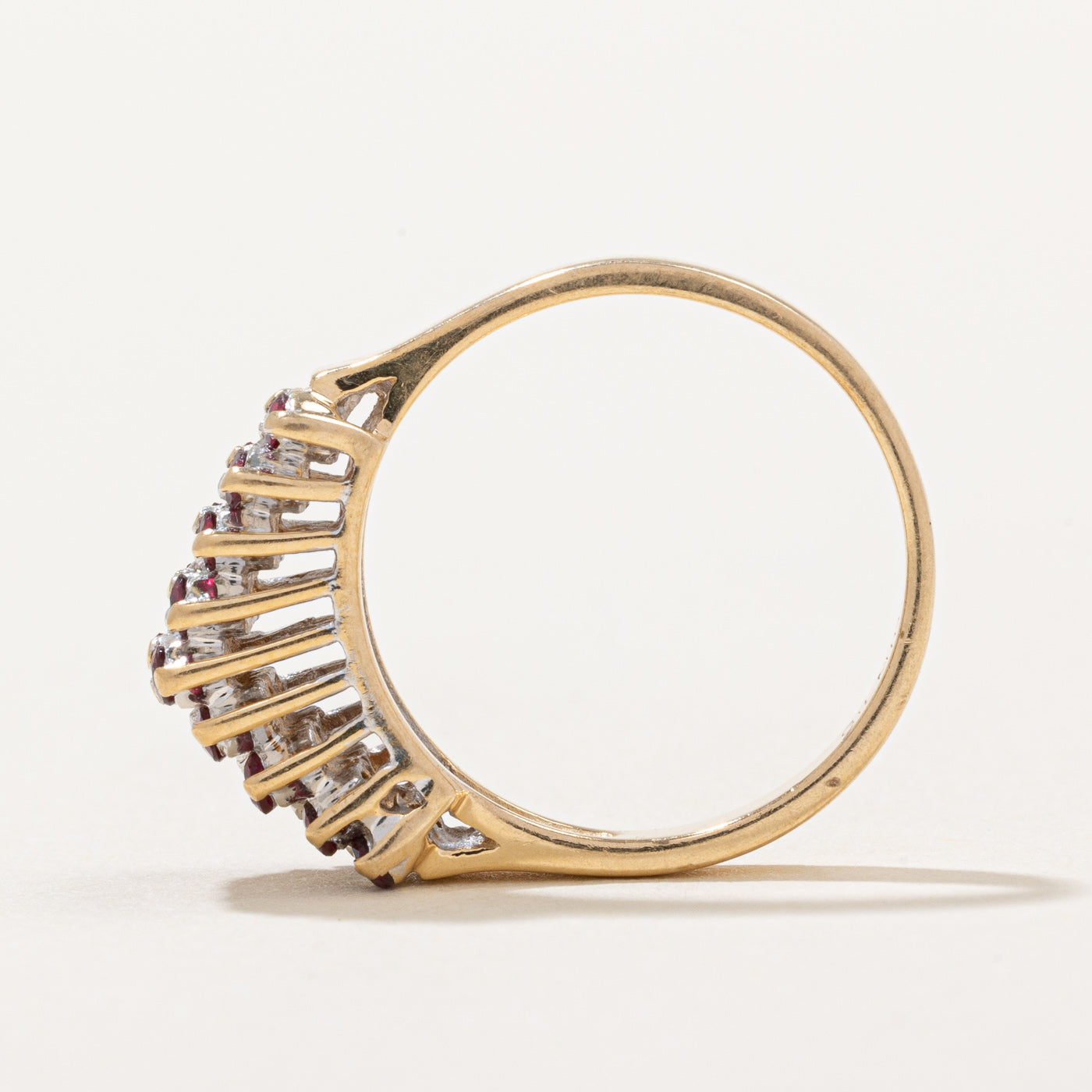 Exquisite Ruby & Diamond Cocktail Ring - 0.55ctw Gemstone & 0.18ctw Diamonds - Size 5.25 - Elegant Evening Wear & Special Occasion Jewelry