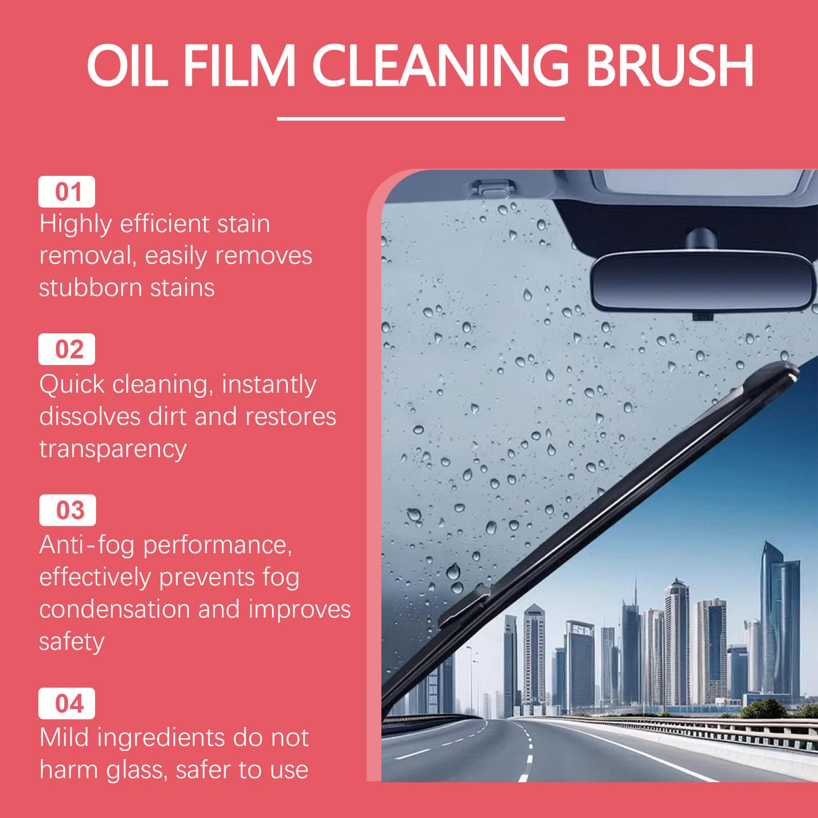 Dodorado Glass Cleaner and Scraper Set - Streak-Free Window Cleaning Tool for Home & Office - 1PC - Perfect for Windows, Mirrors, and Shower Doors