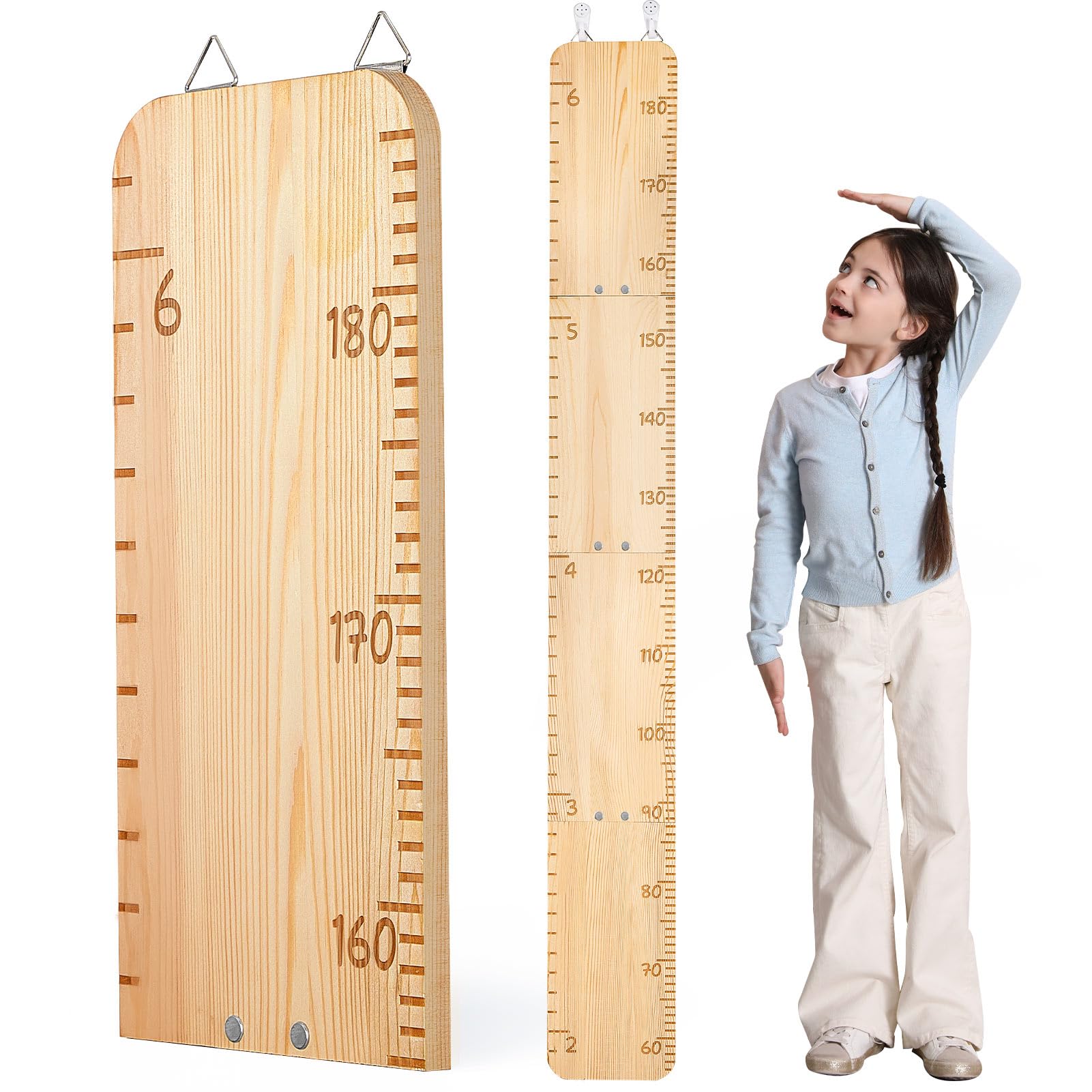 Unicorn Castle Wooden Growth Chart for Kids - Wall Mounted Height Measurement Ruler - Nursery Room Decor for Baby & Toddler - Perfect for Bedroom, Playroom & Birthday Gifts