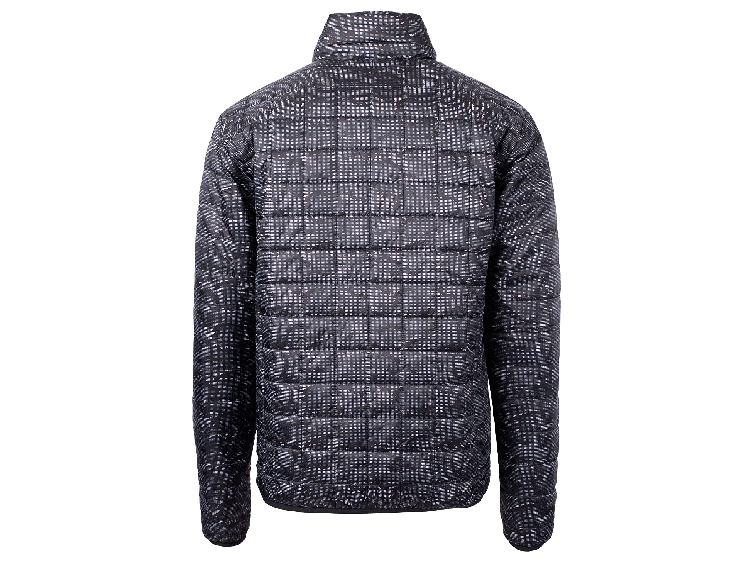 Cutter & Buck Rainier Primaloft Men's Eco-Friendly Insulated Full-Zip Printed Puffer Jacket - Warm Winter Coat for Outdoor Activities & Casual Wear