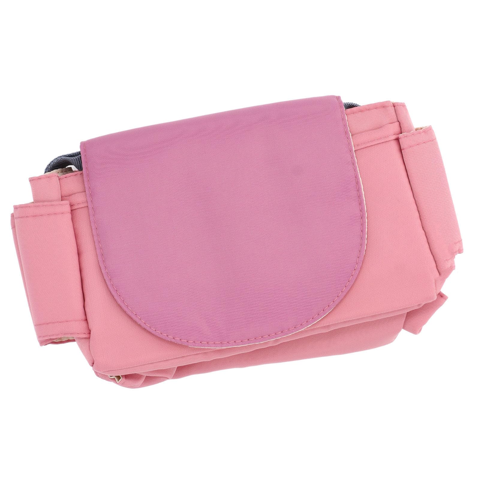 **Large Capacity Waterproof Nylon Stroller Organizer Bag with Cup Holder - Perfect for Diapers, Toys & Baby Essentials - Ideal for Shopping, Travel & Daily Walks**