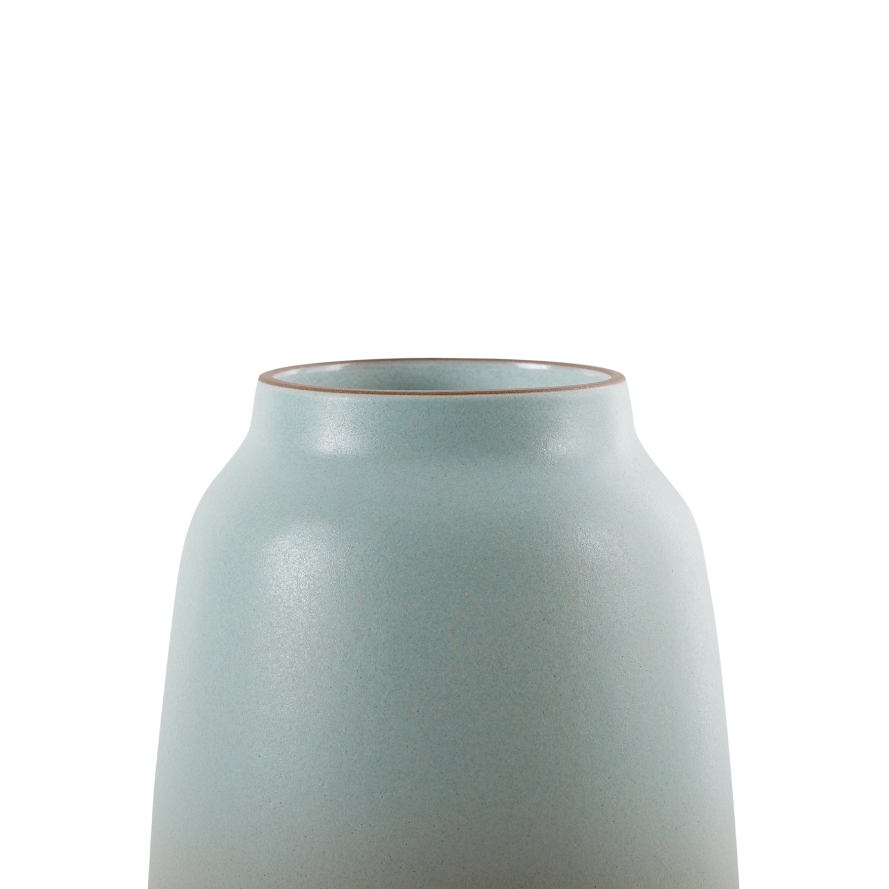 Aqua and Barley Wide Vase - Elegant Decorative Ceramic Flower Vase for Home, Office, and Wedding Decor