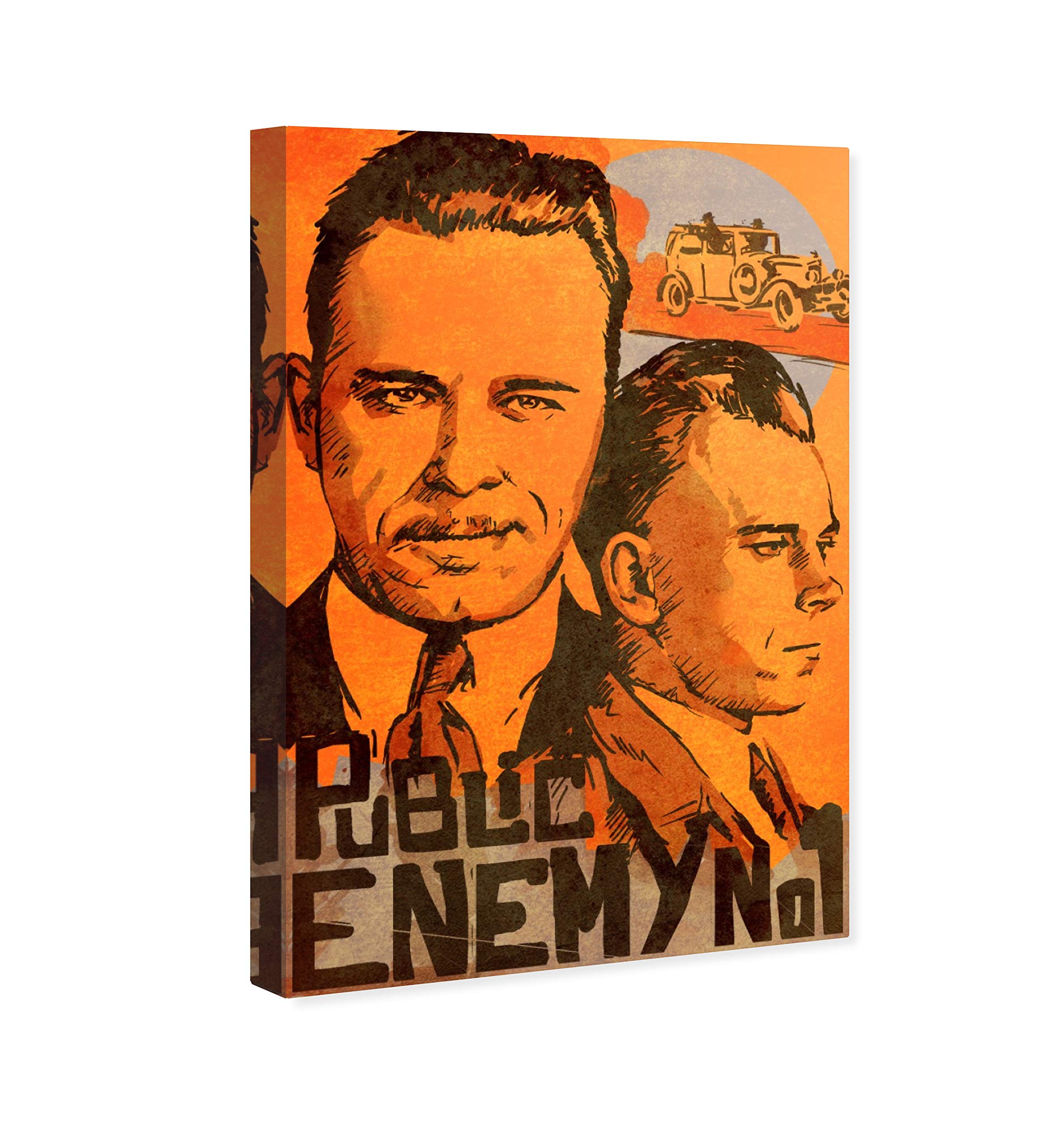 Oliver Gal Artist Co. 'Dillinger Public Enemy' Movies Wall Art Canvas Print - 30