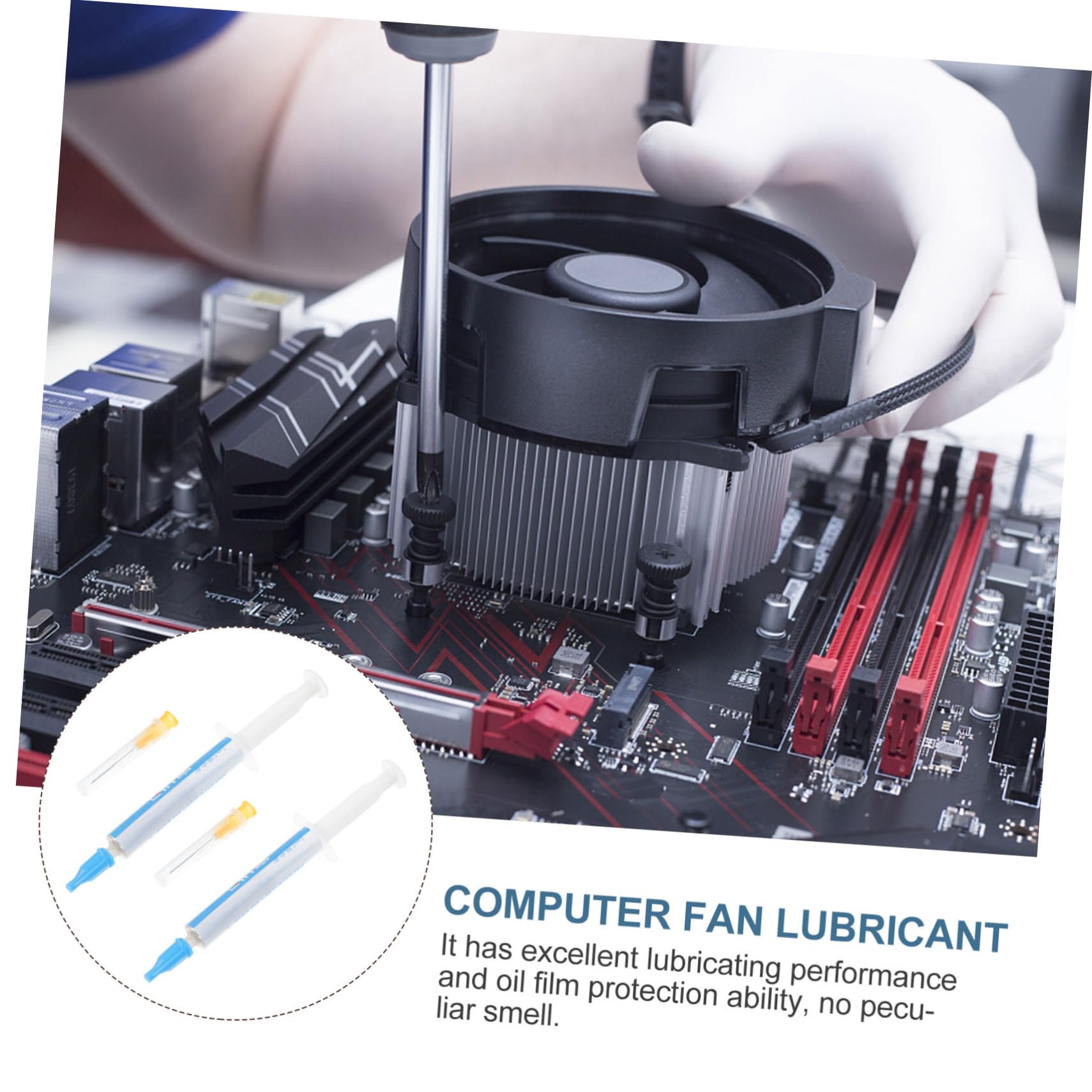 VILLFUL 2-Pack High-Performance Cooling Fan Grease - Premium Lubricant for Computer Fans, Air Coolers & Floor Fans - Extends Bearing Life - Ideal for PC Maintenance, Home Appliances & Office Electronics