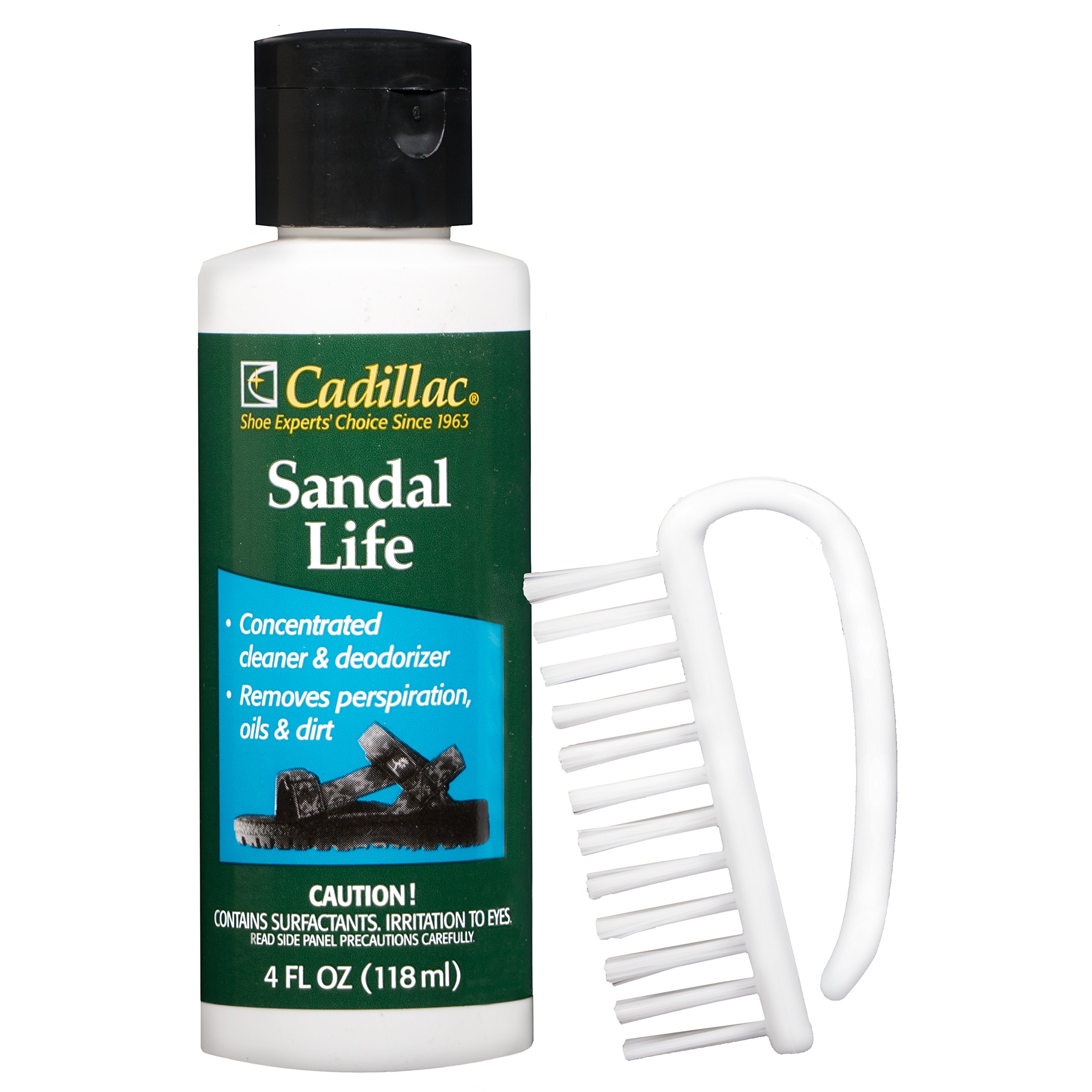Cadillac Sandal Life - Athletic Sandal & Flip Flop Cleaning Kit - Shoe Cleaner, Deodorizer & Brush for Hiking, Beach, Water Sports - Perfect for Outdoor, Trail, Boat & Summer Footwear Care