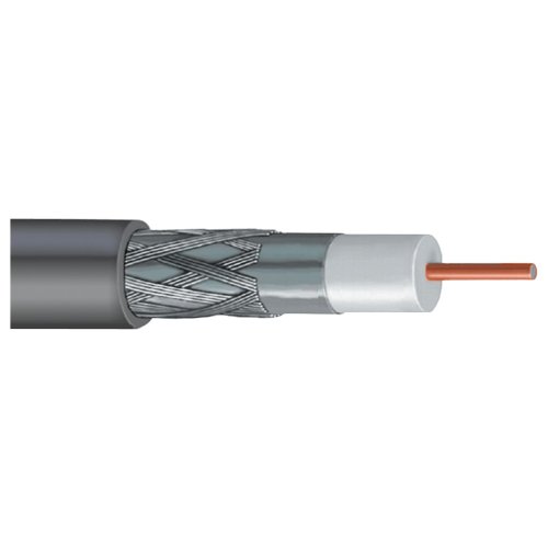 VEXTRA V66B Gray RG6 Coaxial Cable - 1000ft Bulk Spool, CL2 Rated for In-Wall Use, Digital TV, Satellite & Internet - Home Theater & CCTV Installation Accessories
