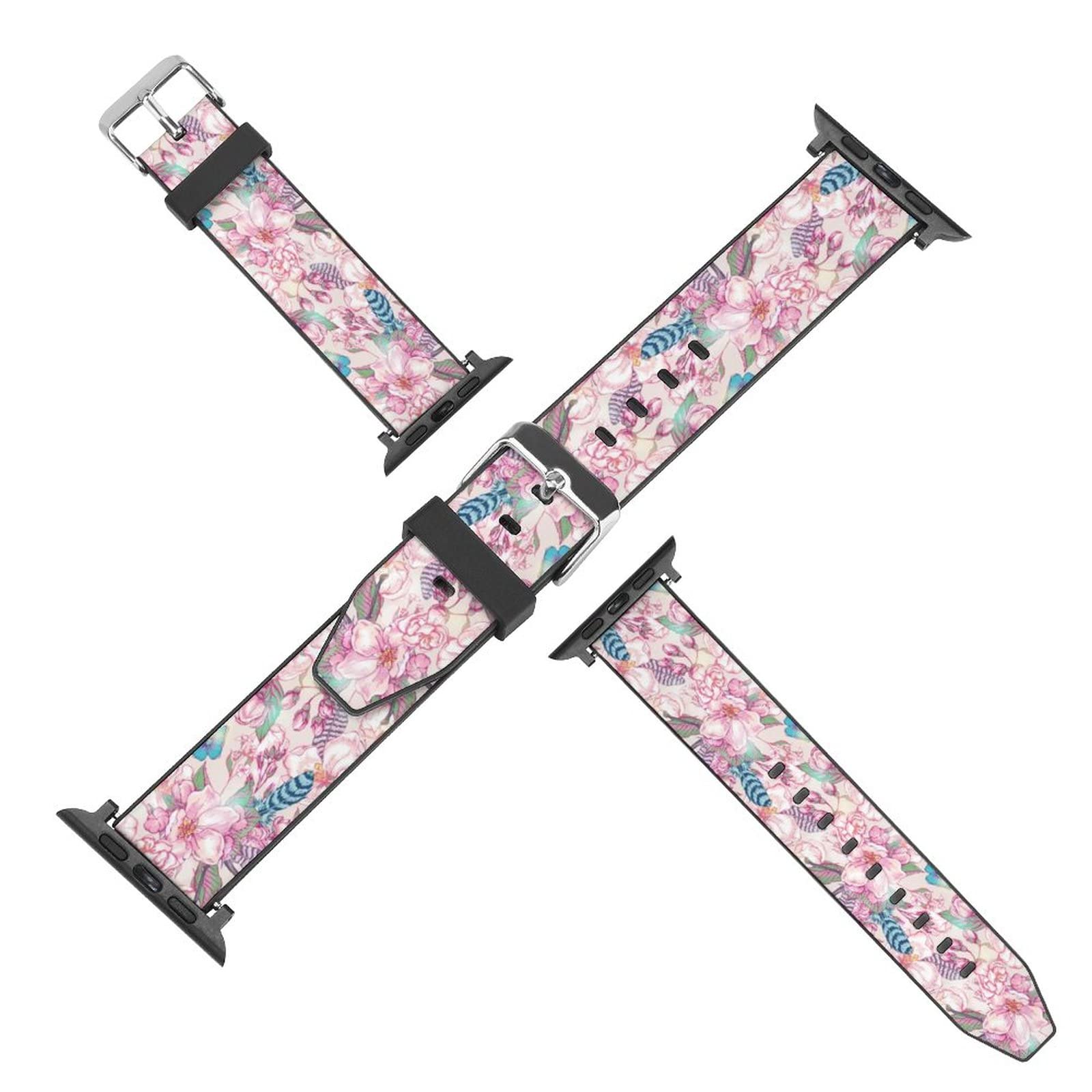 Soft PU Leather Replacement Watch Band for Women - Compatible with Apple Watch Series 7/6/5/4/3/2/1 (38mm 40mm 42mm 44mm) | Fashion Accessory for Workout, Office & Everyday Wear
