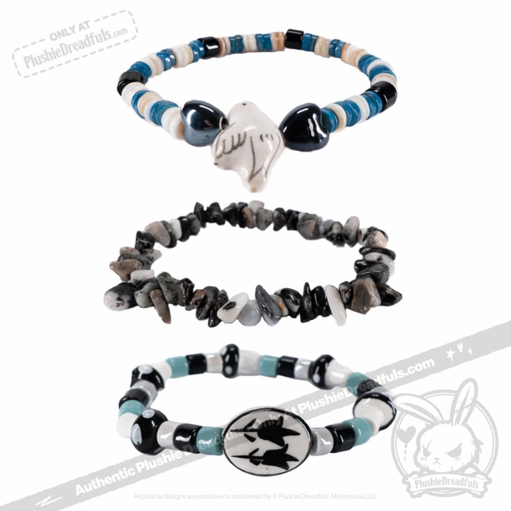 Plushie Dreadfuls Magpie Stacking Friendship Bracelet - Cute Adjustable Charm Bracelet for Best Friends, Couples & Teens | Perfect Gift for Birthdays, Anniversaries & Valentine's Day