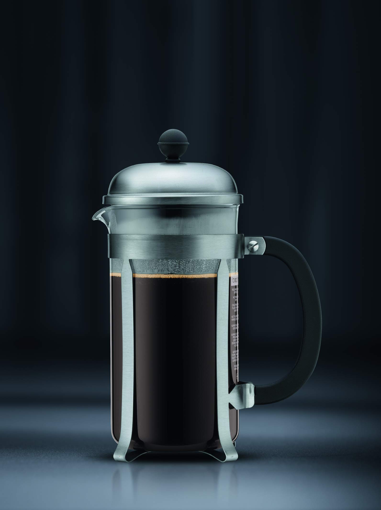 Bodum 34oz Chambord French Press Coffee Maker - High-Heat Borosilicate Glass & Stainless Steel - Perfect for Home, Office & Camping - Made in Portugal
