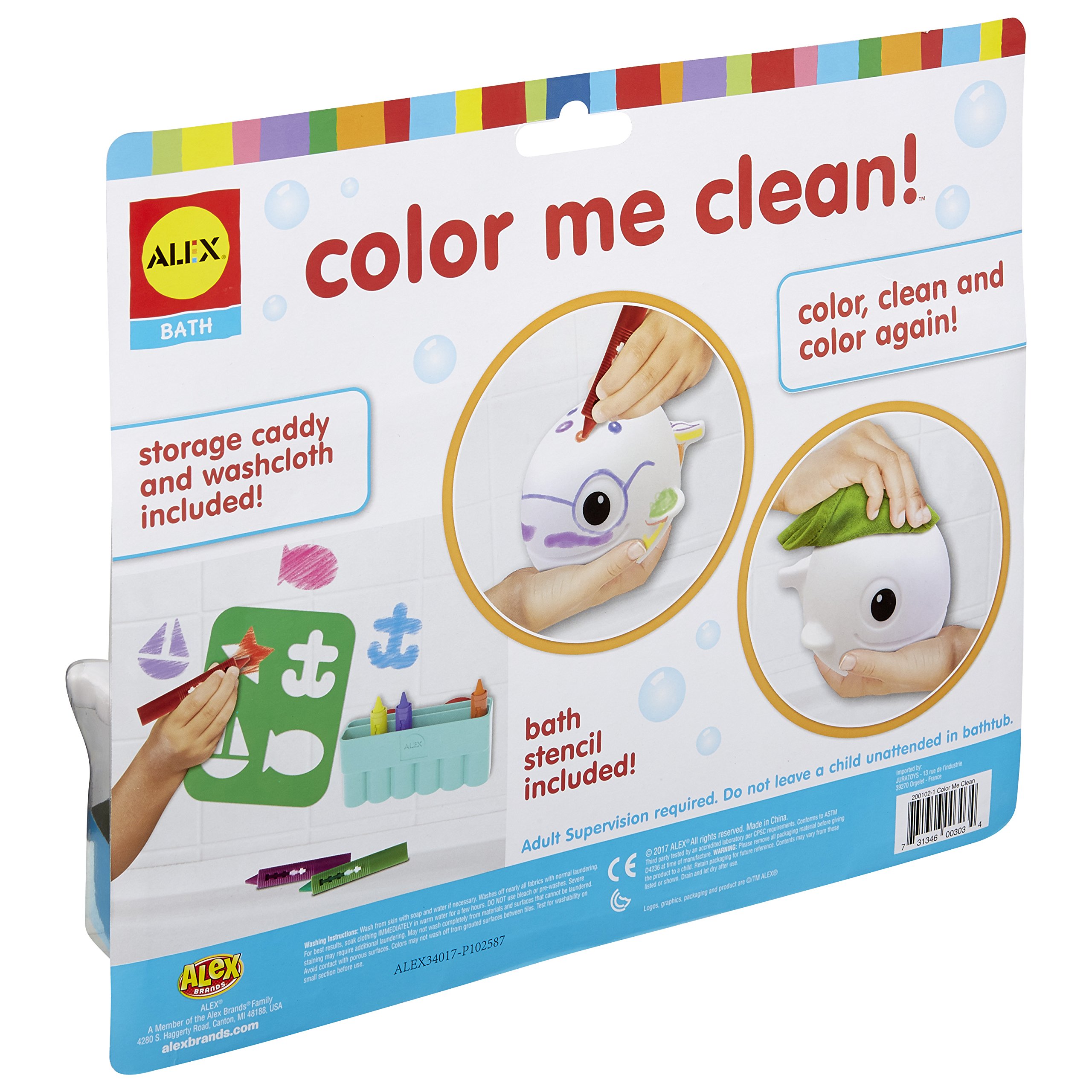 Alex Bath Color Me Clean - Multicolor Washable Kids Bath Crayons for Bathtub Fun & Creative Play | Safe & Non-Toxic Toddler Bath Toys