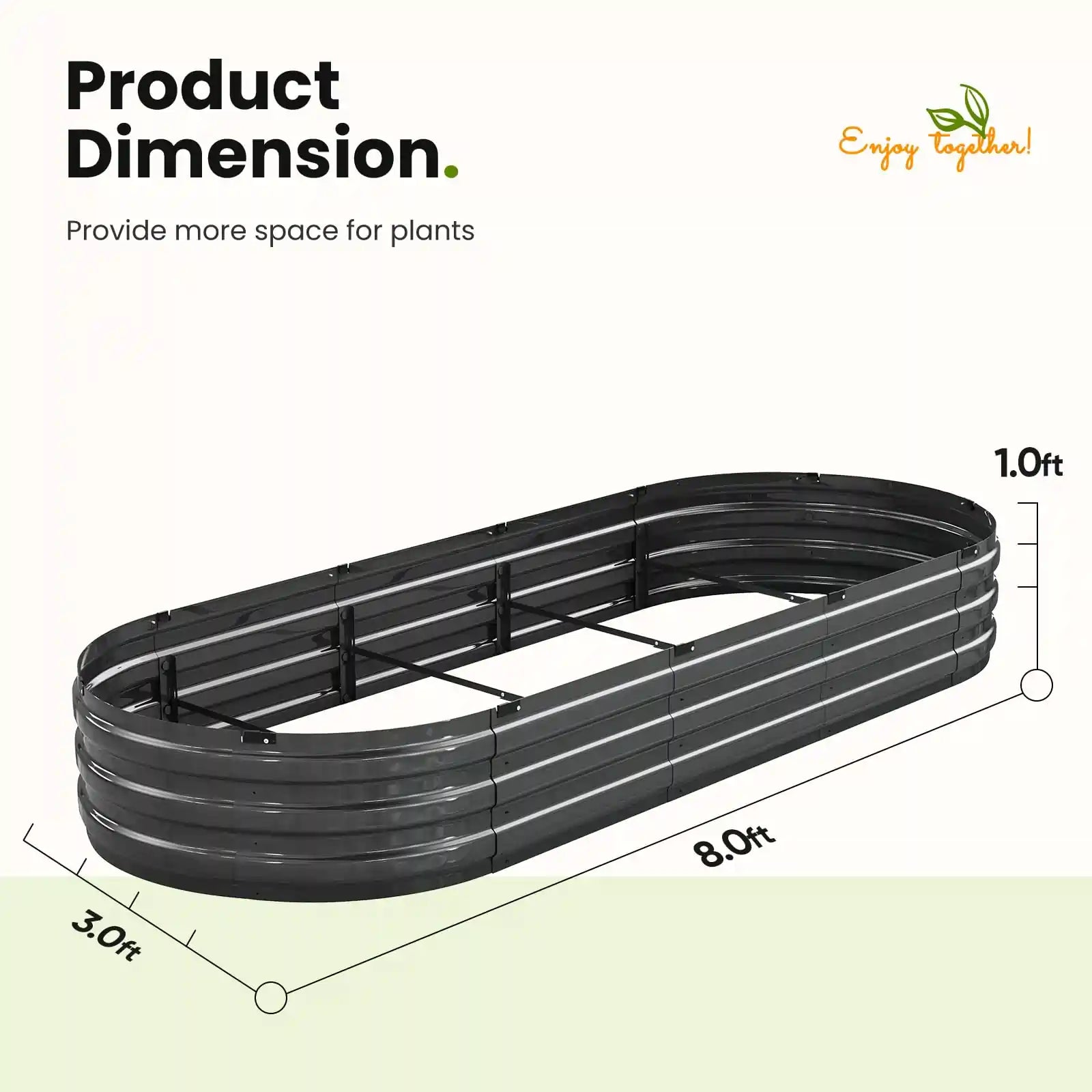 Sturdy Screwless Raised Garden Bed Kit - Easy Assembly Elevated Planter Box for Vegetables, Flowers & Herbs - Perfect for Backyard, Patio & Urban Gardening