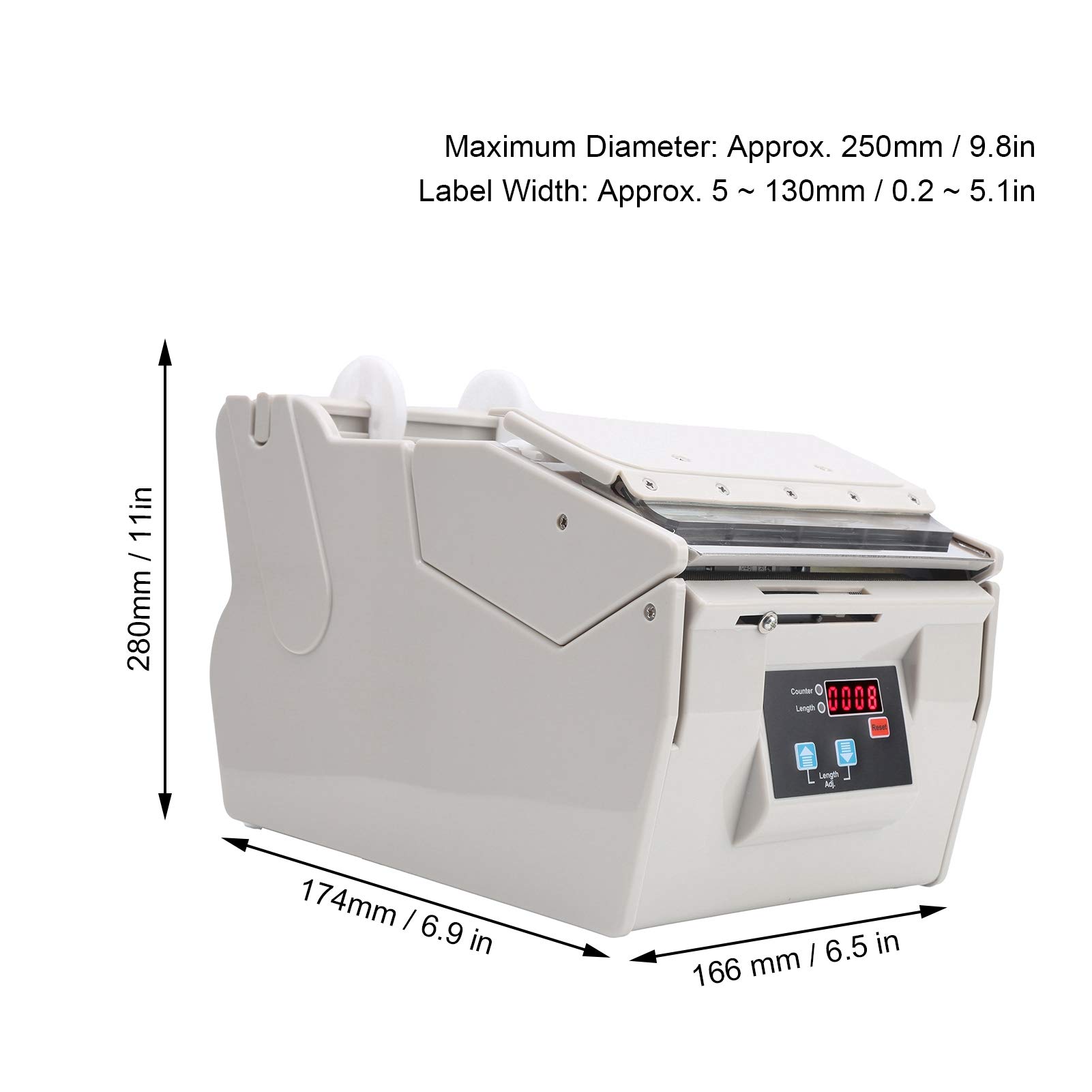 High-Speed Automatic Label Dispenser X-130 | 0-999999 Digital Electric Label Stripper Machine with US Plug | Perfect for E-commerce, Warehousing & Retail Packaging