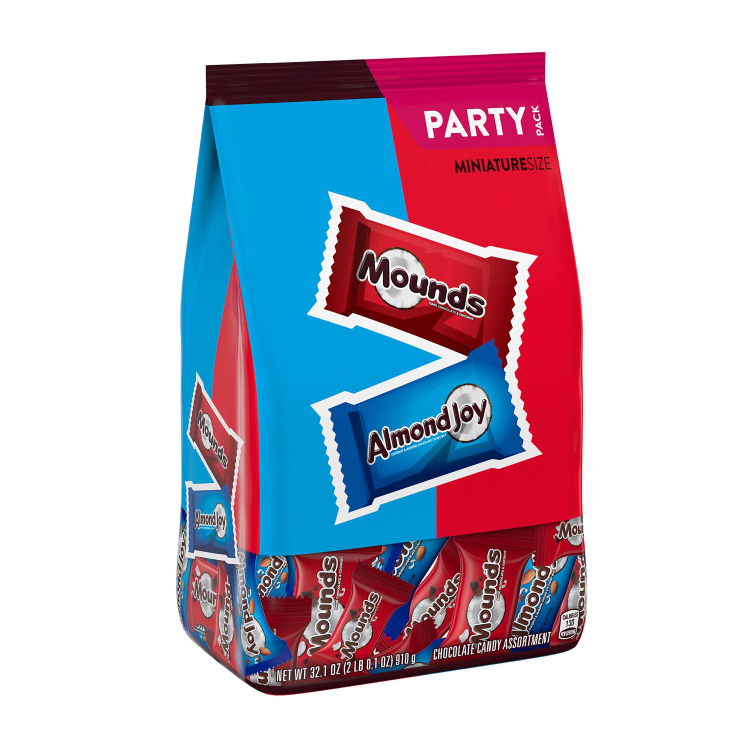 ALMOND JOY & MOUNDS Assorted Miniature Candy Variety Pack - 32.1oz Bulk Bag for Halloween, Christmas, Birthday Parties & Office Treats | Coconut & Chocolate Flavored Bite-Sized Candies