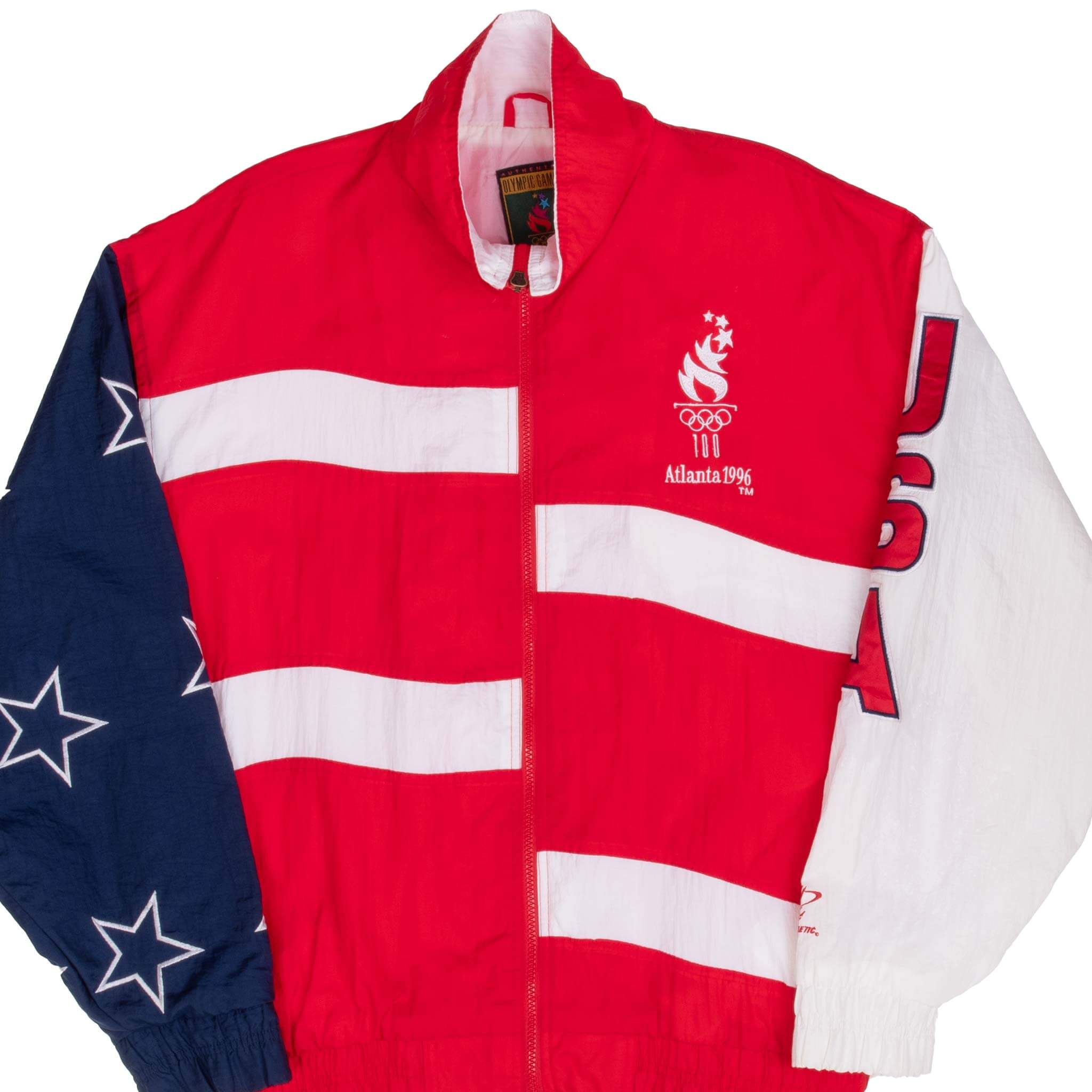 Vintage 1996 Atlanta Olympic Games Team USA Windbreaker Jacket - Large Size | Retro Sports Apparel for Collectors & Fans | Perfect for Casual Wear & Outdoor Activities
