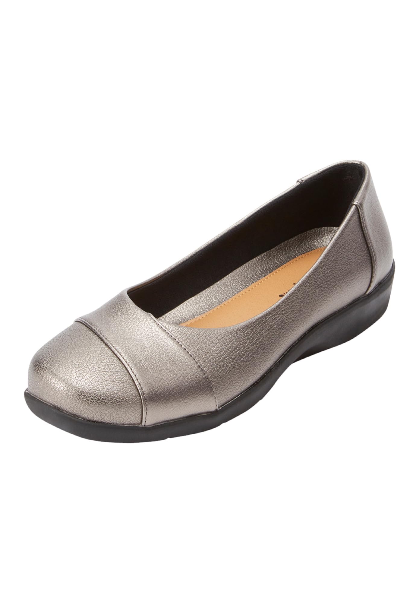 Comfortview Women's Wide Width The Gab Flat Shoes - Comfortable Slip-On Loafers for Work, Travel & Casual Wear