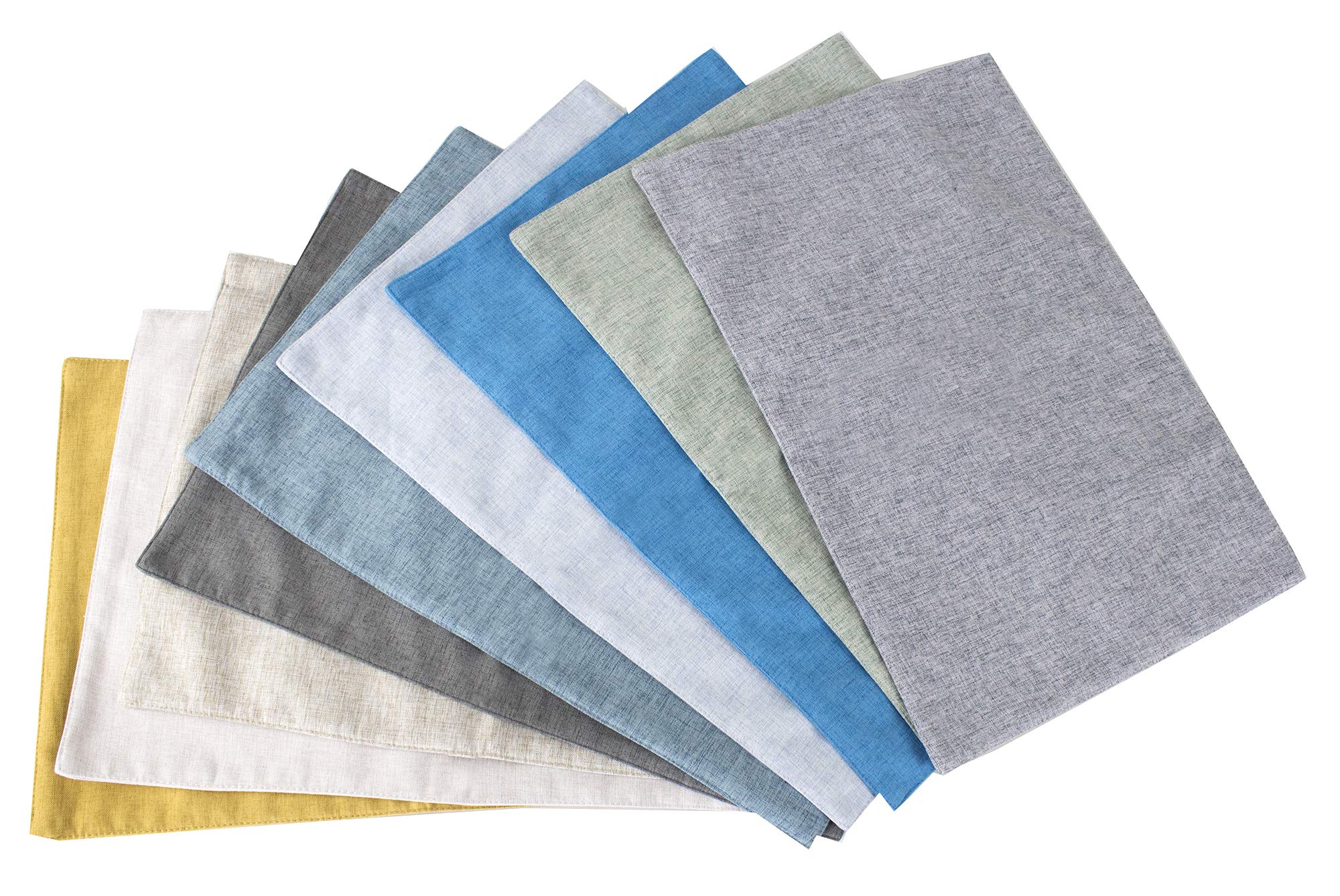 Fennco Styles Classic Woven Textile Decorative 12 x 18 Inch Table Placemats, Set of 4 - Sea Green Table Mats for Dining, Banquets, Parties & Home Decor | Perfect for Family Dinners, Holiday Gatherings & Restaurant Settings