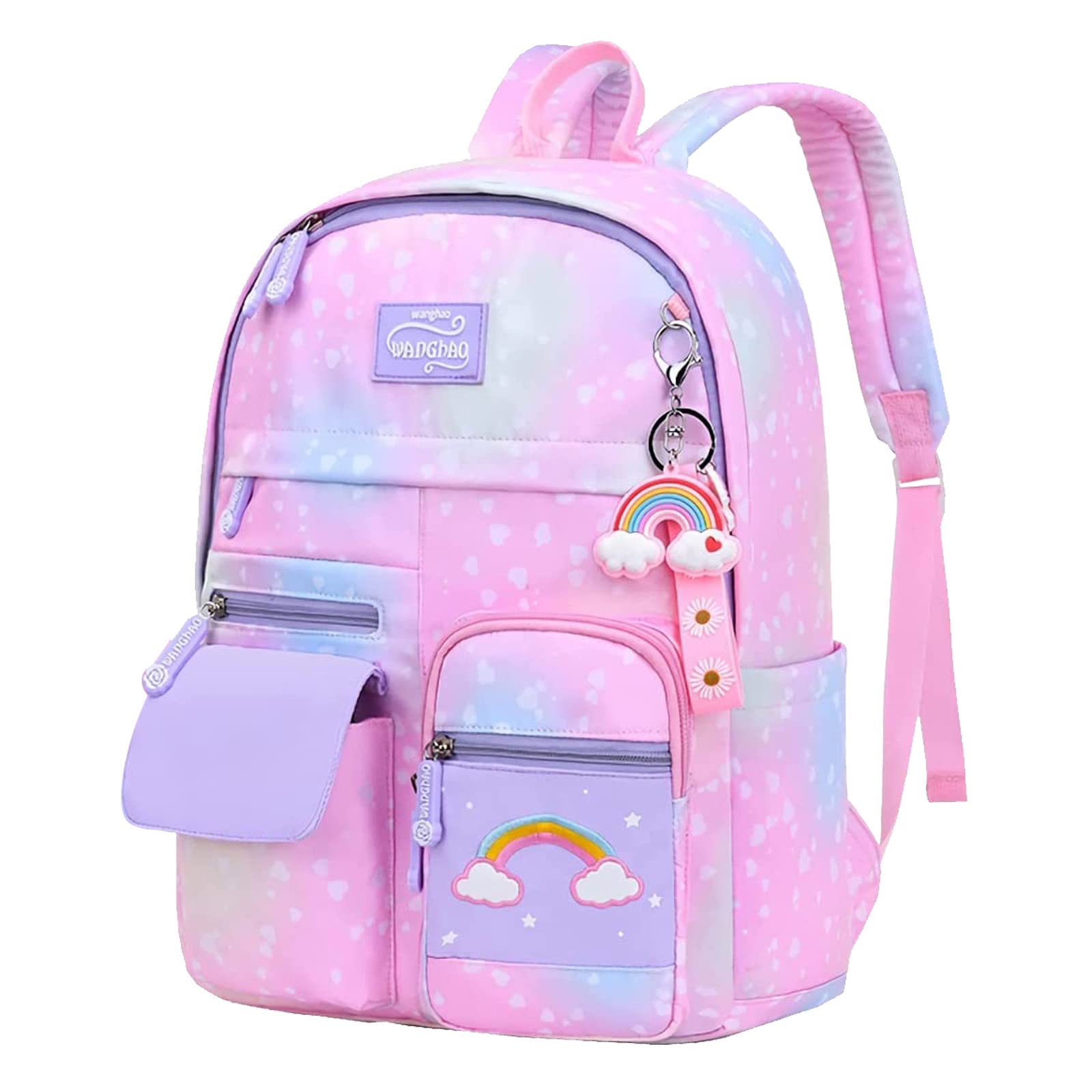 Girls Backpack for School & Travel - Star Purple Large Daypack with Side Pockets | Perfect for School, Work & Outdoor Adventures