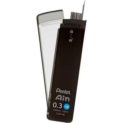 Pentel Ain Polysheath Pencil Lead Refills - 0.5mm HB #2 Graphite for Mechanical Pencils - Smooth Writing for School, Office & Sketching