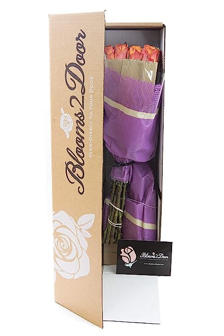 25 Fresh Orange Roses - Farm Direct Wholesale Blooms | Next Day Delivery for Mother's Day, Birthday, Valentine's & Thank You Gifts | Perfect for Home Decor, Wedding Centerpieces & Romantic Surprises