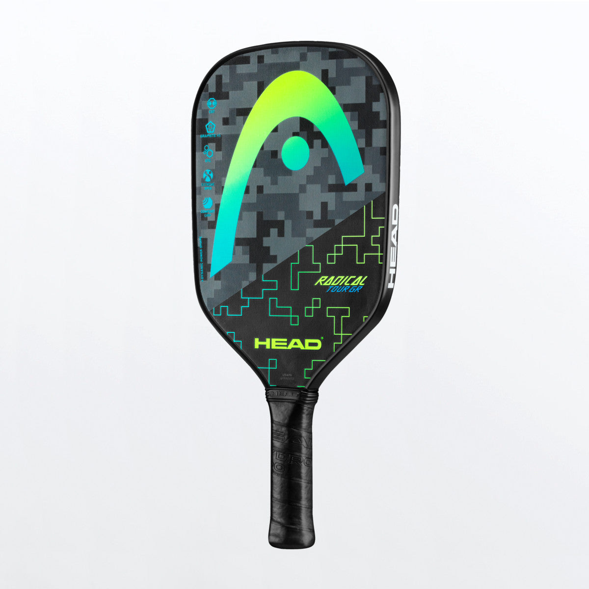 Head Radical Tour GR Pickleball Paddle - Premium Carbon Fiber Paddle for Competitive Play | Perfect for Tournaments & Recreational Games
