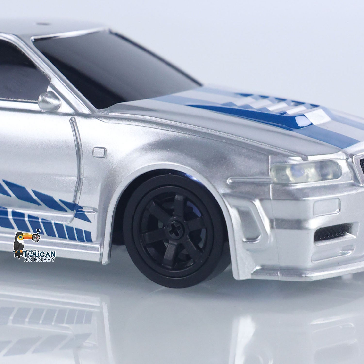 1/43 Scale R34 RC Racing Car - 4WD High Speed Drift Remote Control Vehicle with 2.4G Radio, Ready-to-Run Mini Toy Car - Perfect Gift for Kids | Indoor Racing & Backyard Drifting Fun