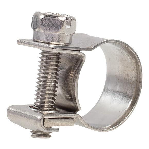 Shark 12290 0.1875-Inch Stainless Steel Hose Clamps - Pack of 2 - Heavy Duty Automotive, Marine & Plumbing Hose Clamps for Secure Connections
