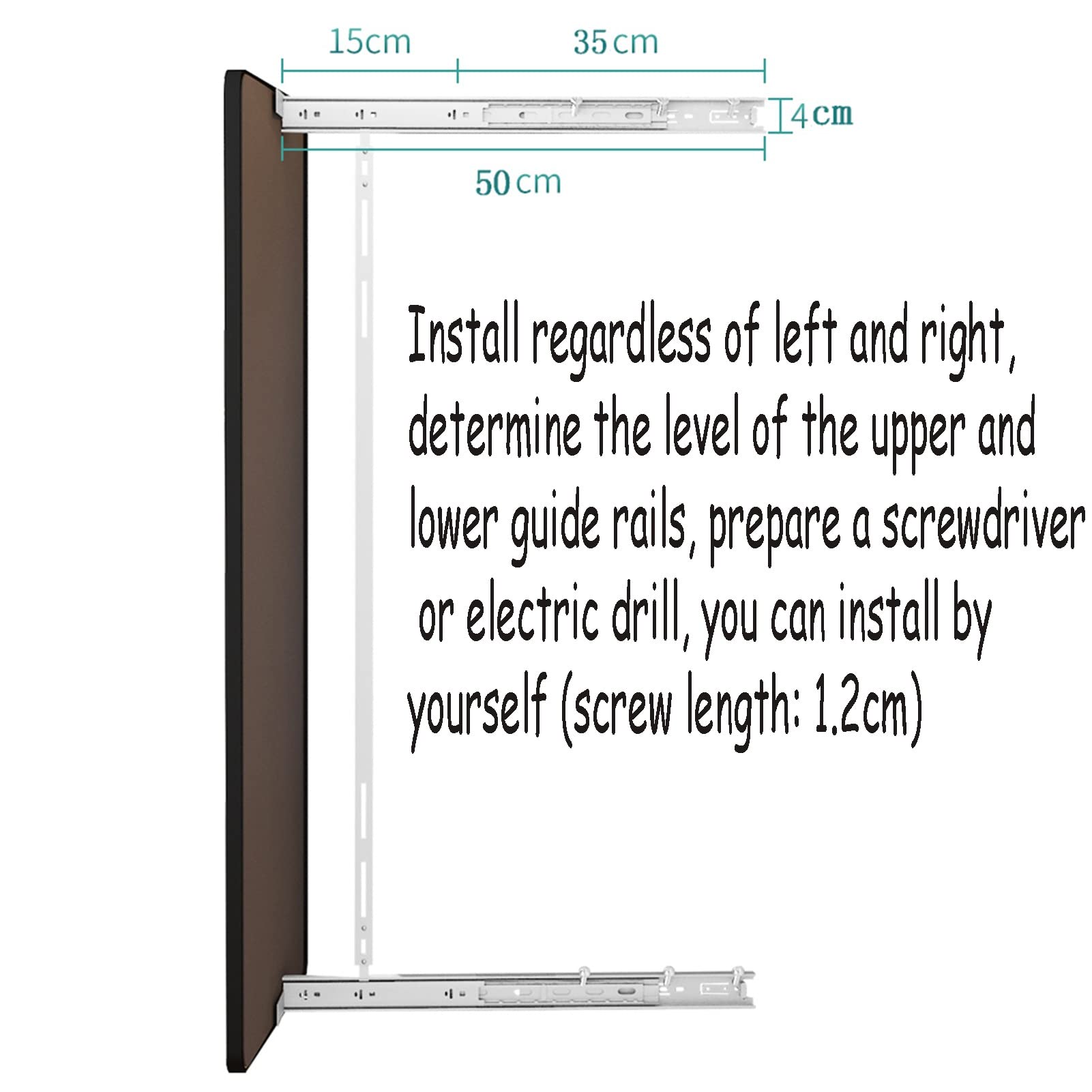 Full-Length Sliding Wardrobe Mirror with Built-in Rail - Telescopic, Rotating, Folding & Invisible Fitting for Bedroom, Closet or Dressing Room - Perfect for Outfit Checks & Space Saving