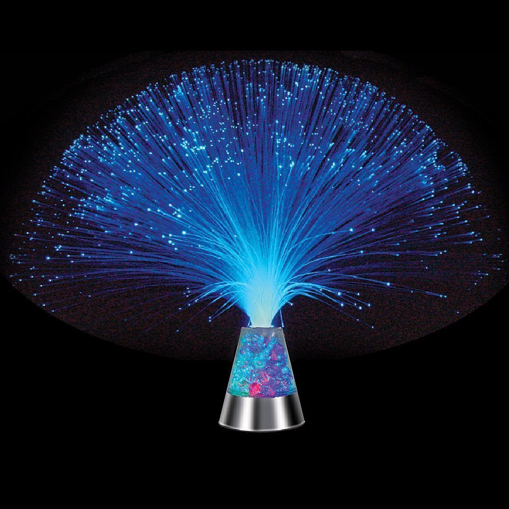 E&A Ice Fiber Optic Mood Lamp with Color-Changing Crystal Base - Glacier Light for Bedroom, Living Room & Office Decor | Relaxing Ambient Lighting for Home & Meditation Spaces | Perfect for Yoga, Spa, and Romantic Night Atmosphere
