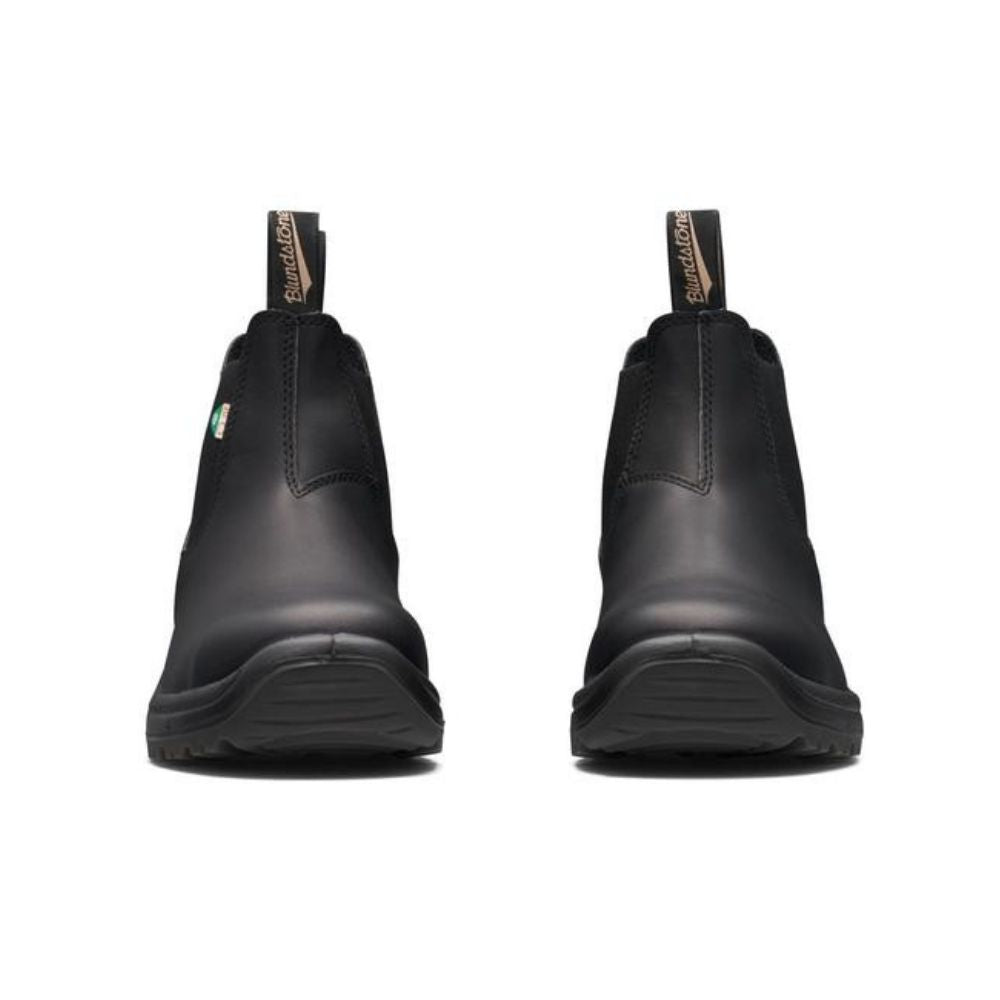 Blundstone 163 Black Unisex Steel Toe Slip-On Work Boots - Safety Shoes for Construction, Warehouse & Outdoor Work