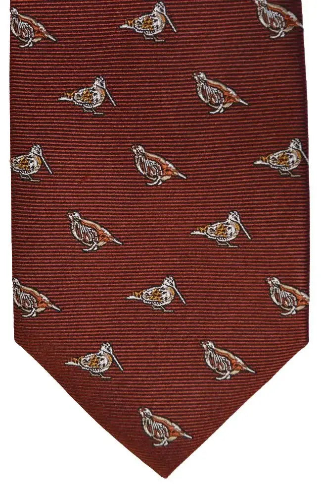 LA Smith Country & Hobby Snipe & Grouse Silk Neckties for Men - Elegant Formal Wear for Business, Weddings & Special Occasions