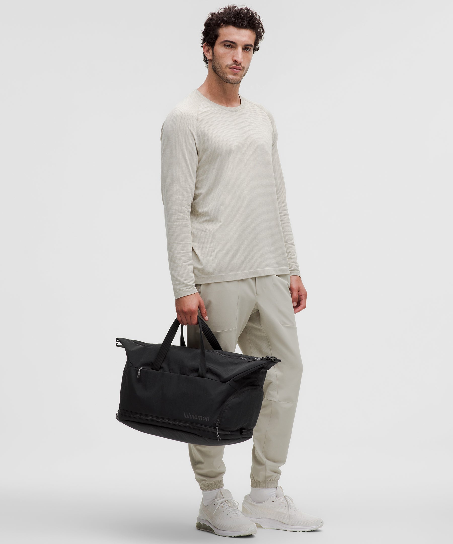 Lululemon Gym Duffle Bag for Women & Men - Large Sports Duffel Bag with Shoe Compartment - Perfect for Workout, Travel, Yoga & Gym Essentials