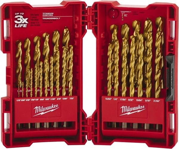 Milwaukee 48-89-0012 29-Piece Bit Tin Set - High-Quality Drill Bits for Wood, Metal & DIY Projects | Perfect for Professional Contractors & Home Improvement