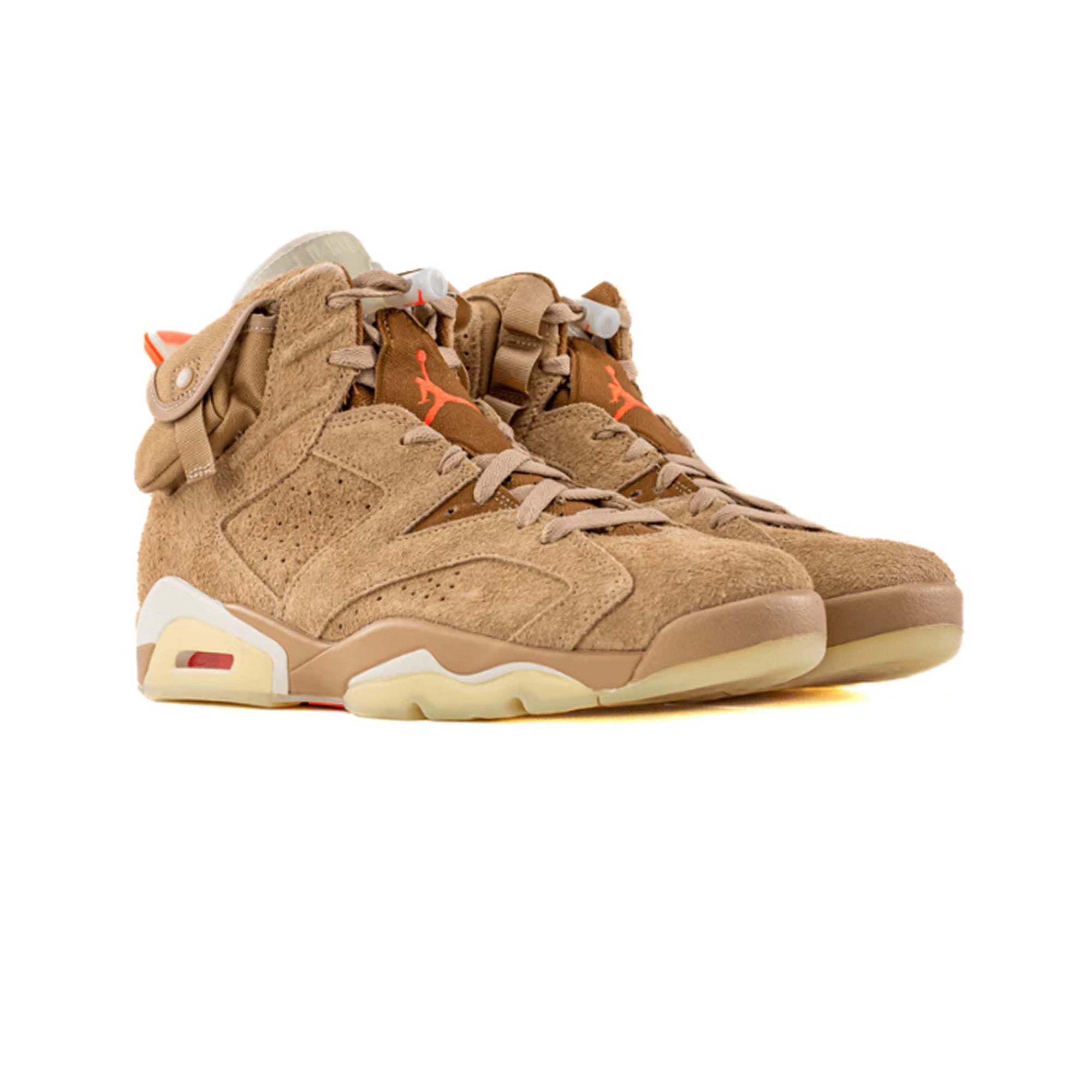 Air Jordan 6 x Travis Scott Retro 'British Khaki' Sneakers (2021) - Men's Basketball Shoes for Streetwear & Casual Fashion